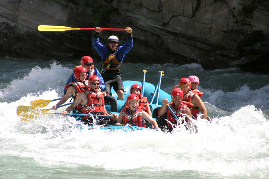 group rafting school mount robson whitewater
